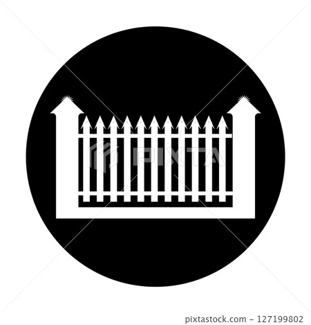 house fence icon illustration symbol design 127199802