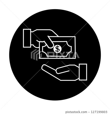 hand dollar money icon illustration symbol design hand dollar money icon illustration symbol design 127199803