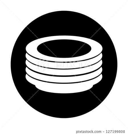 spoon and fork plate icon vector illustration symbol design 127199808