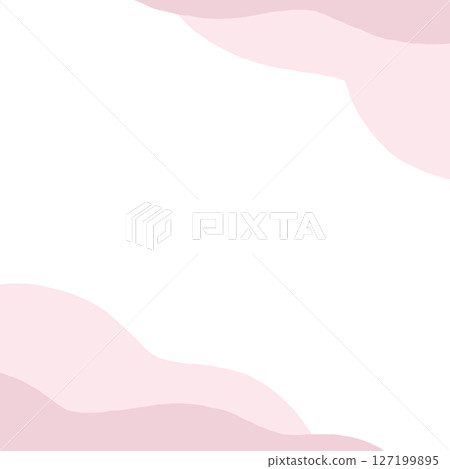 Wave pattern watercolor background and pink dull color frame 127199895