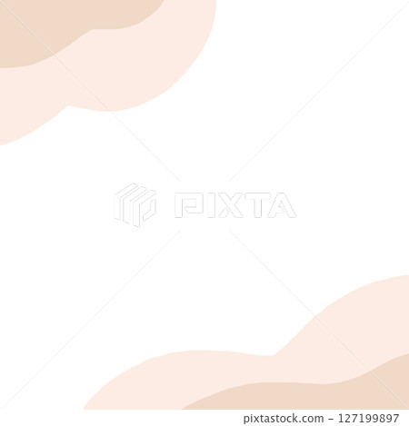Wave pattern watercolor background material, beige dull color frame 127199897