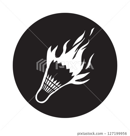 badminton shuttlecock icon vectors illustration badminton shuttlecock icon vectors illustration 127199956