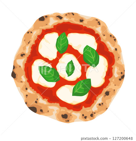 烤瑪格麗特披薩的插圖 烤瑪格麗特披薩的插圖 127200648