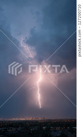 Lightning over the city 127200710