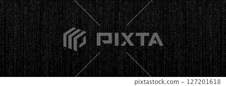 Matrix binary code background with digital rain effect. Ideal for cyberpunk themes, tech designs, hacking or coding visuals, sci-fi and digital interfaces. Vector illustration. 127201618