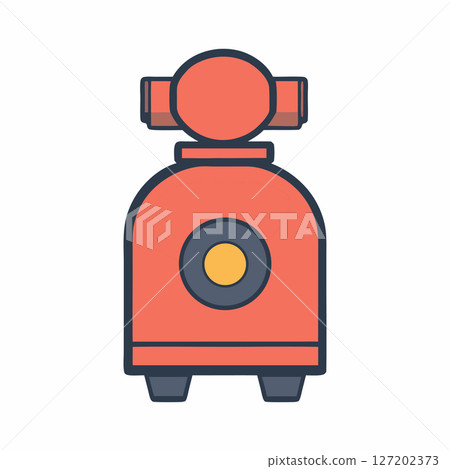 Red Robot Icon Design 127202373