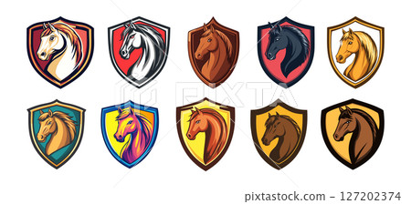 Horse Crest Icons Design 127202374
