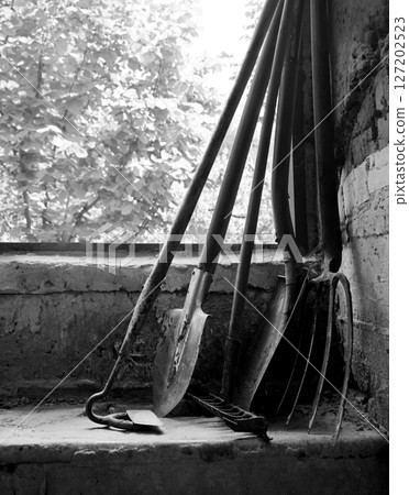 Old tools in the barn Old tools in the barn 127202523