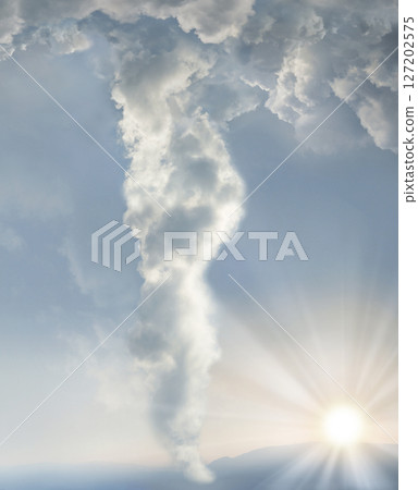 A pillar of cloud leads the Jewish people across the desert across the sea 127202575