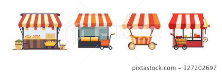 Food Cart Icons Vendor Graphics Food Cart Icons Vendor Graphics 127202697
