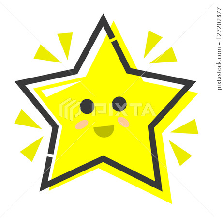 帶著燦爛笑容的可愛明星角色 127202877