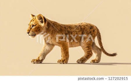 Playing lion cubs on the way, realistic wildlife photography Playing lion cubs on the way, realistic wildlife photography 127202915