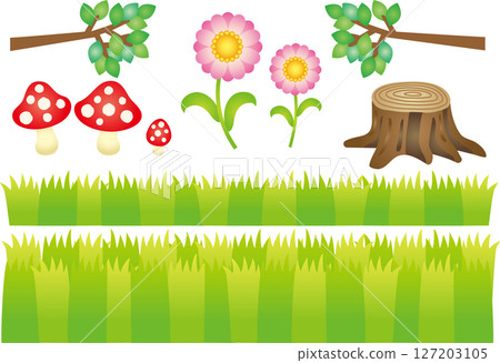 Cute flower illustration material 127203105