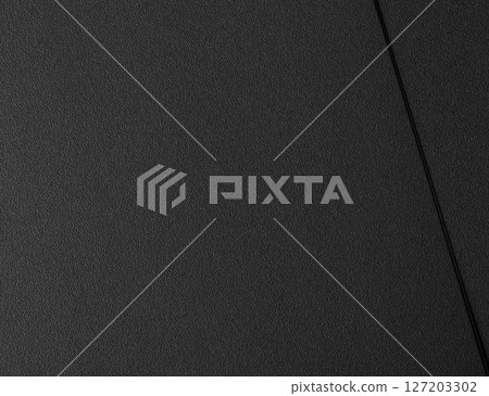 Black leather texture with a matte finish, creating a sleek, premium background. Abstract, geometric 127203302