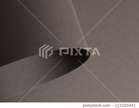 Greige paper texture with a premium, chic finish, featuring wavy folds and edges. Elegant, 127203441