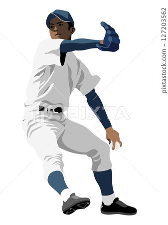 Left-handed pitcher in high school baseball 127203562
