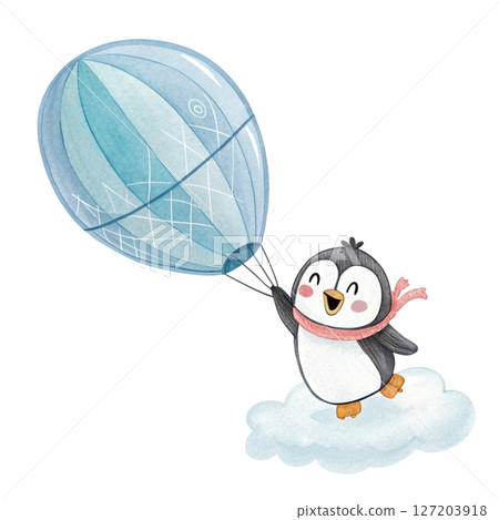 Cute animals and travel white background 127203918