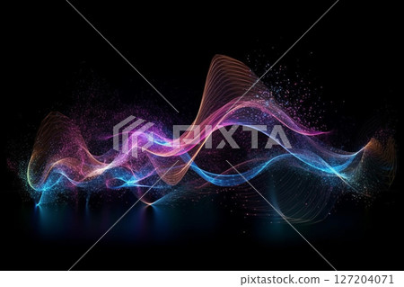 彩色波浪數位藝術 127204071