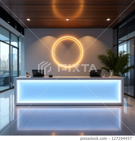 時尚的公司接待 127204457