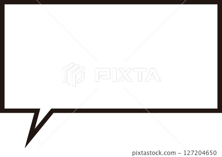 A simple rectangular speech bubble 127204650