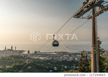 Evening View of Batumi from the Cable Car 127204663