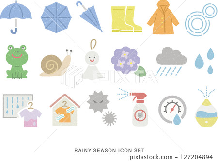 雨季圖標集（郵票） 127204894