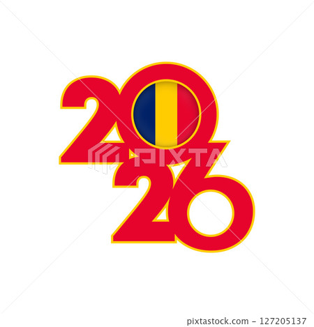 2026 banner with Chad flag inside. 127205137