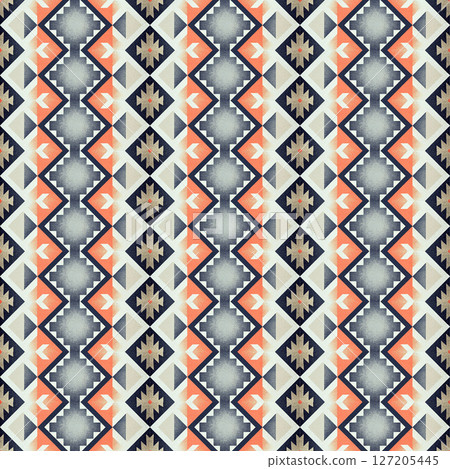 seamless floral ethnic pattern, vector illustration seamless floral ethnic pattern, vector illustration 127205445