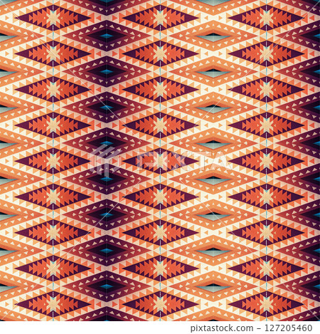 seamless floral ethnic pattern, vector illustration seamless floral ethnic pattern, vector illustration 127205460