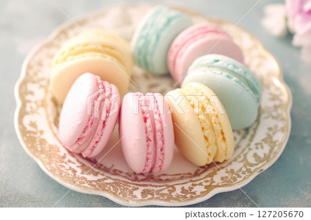 Pastel color macaroons Pastel color macaroons 127205670