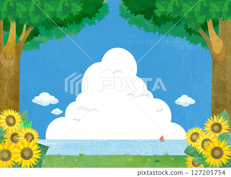 夏天背景例證 127205754