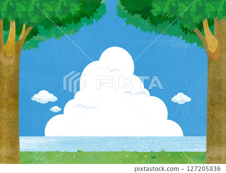 夏天背景例證 夏天背景例證 127205836