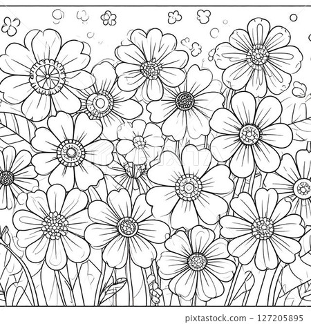 Seamless flower pattern 127205895