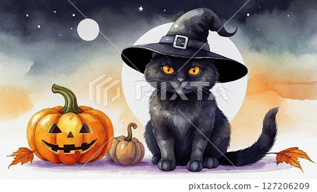 Mysterious Halloween Scene with Eerie Glow and Haunted Atmosphere 127206209