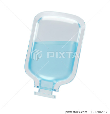 3d icon of medical intravenous saline bag isolated on transparent background 3d icon of medical intravenous saline bag isolated on transparent background 127206457