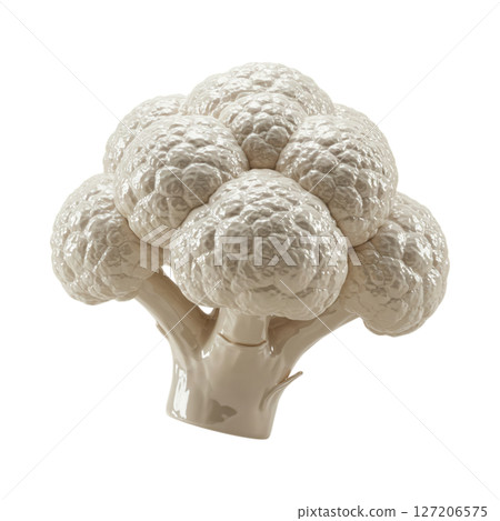 3d White Cauliflower Isolated on Transparent Background 3d White Cauliflower Isolated on Transparent Background 127206575