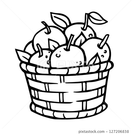 basket, apple, vector 127206838