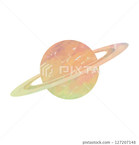 土星的向量插圖,用水彩或蠟筆手繪,拼貼風格 土星的向量插圖,用水彩或蠟筆手繪,拼貼風格 127207148