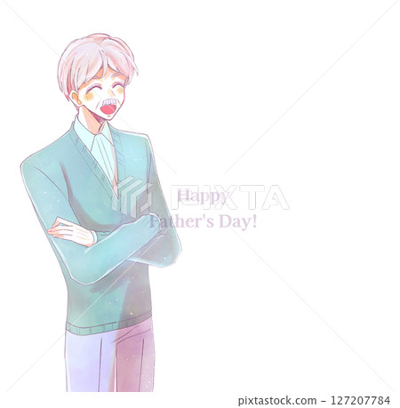 Smiling Father Standing Knee Shot 127207784