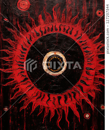 The Sun. Abstract art style poster design. Generative Ai The Sun. Abstract art style poster design. Generative Ai 127207844