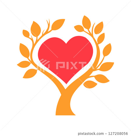 Heart Tree Love Graphic Design 127208056