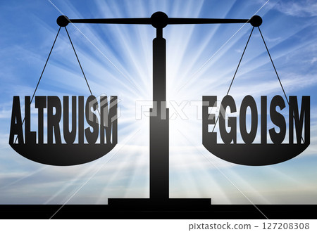 Words altruism and egoism on the scales of justice Words altruism and egoism on the scales of justice 127208308