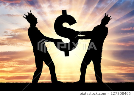 Concept of greed, selfishness in business 127208465