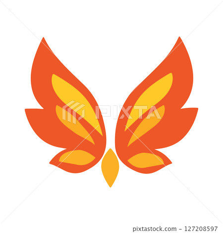 Orange and Yellow Wings Logo Design Abstract Butterfly Symbol Orange and Yellow Wings Logo Design Abstract Butterfly Symbol 127208597