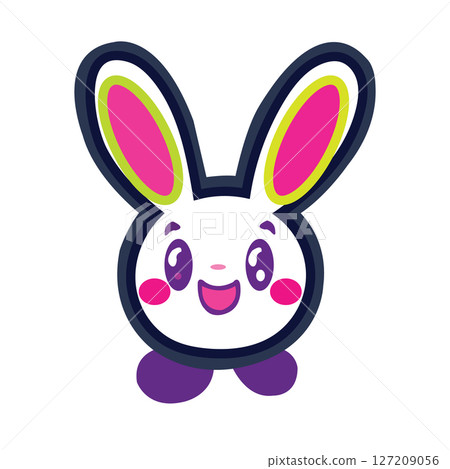 Adorable Cartoon Rabbit Cute Bunny Clipart Kawaii Bunny Illustration Happy Easter Bunny Image 127209056