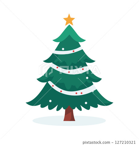 Christmas Tree Illustration Festive Holiday Design Christmas Tree Illustration Festive Holiday Design 127210321