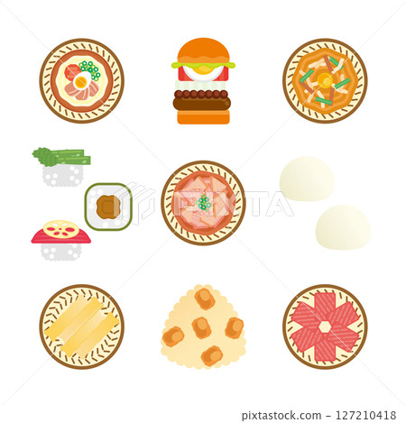 Oita gourmet illustration set Oita gourmet illustration set 127210418