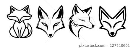 Cute Fox Designs Four Unique Fox Illustrations Cute Fox Designs Four Unique Fox Illustrations 127210601