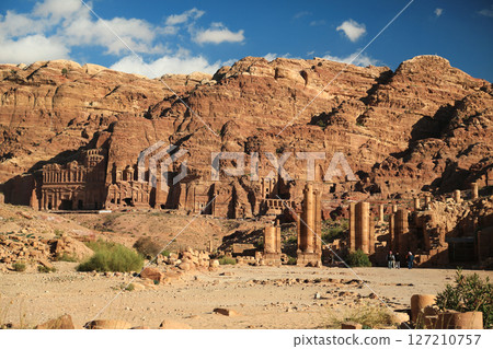Temenos Gate and Royal Tombs in Petra, Jordan Temenos Gate and Royal Tombs in Petra, Jordan 127210757