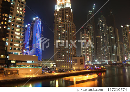 Dubai Marina at night, United Arab Emirates 127210774